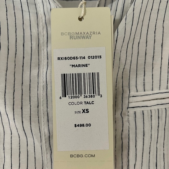 NWT BCBG MaxAzria Runway "Marine" Asymmetrical Dress, Size XS - Picture 8 of 13